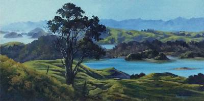 "Coramandel" - Oil Medium for Beth Oliver - Painting by Susan Higginson, an artist from Hawke's Bay, New Zealand.