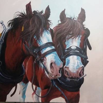 "HB Show 2019" - Professional block canvas - Painting by Susan Higginson, an artist from Hawke's Bay, New Zealand.